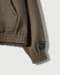 Merino Wool Quarter Zip Hoodie in Warm Grey