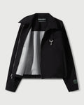 Laminated Nylon Work Jacket in Black