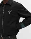 Laminated Nylon Work Jacket in Black