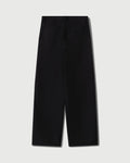 Laminated Nylon Straight Leg Trouser in Black