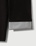 Laminated Nylon Straight Leg Trouser in Black