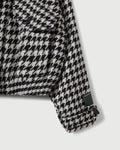 Houndstooth Storm Flap Jacket in Navy & White