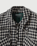 Houndstooth Storm Flap Jacket in Navy & White