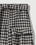 Houndstooth Patch Pocket Belted Trouser in Navy & White