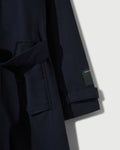 Cotton Twill Double Breasted Trench Coat in Navy
