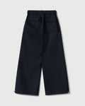 Cotton Twill Patch Pocket Belted Trouser in Navy