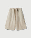 Sherpa Fleece Wide Leg Short in Cream