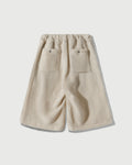 Sherpa Fleece Wide Leg Short in Cream