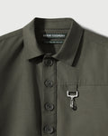 Cotton Ripstop Pullover Cargo Shirt in Sage