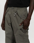 Cotton Ripstop Wide Leg Cargo Pant in Sage