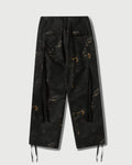 Cotton Ripstop Wide Leg Cargo Pant in Camo
