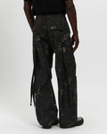 Cotton Ripstop Wide Leg Cargo Pant in Camo