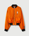 RCI Reserve: Bomber Jacket in Orange Nylon Twill