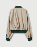 RCI Reserve: Bomber Jacket in Tan Nylon Twill