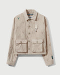 RCI Reserve: Cargo Jacket in Tan Deer Cotton Jacquard