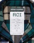 RCI Reserve: Cargo Shirt in Navy Park Plaid Cotton Flannel