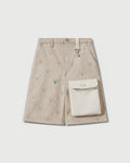 RCI Reserve: Cargo Short in Tan Deer Cotton Jacquard