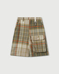 RCI Reserve: Cargo Short in Khaki Park Plaid Cotton Flannel