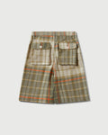 RCI Reserve: Cargo Short in Khaki Park Plaid Cotton Flannel
