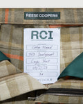 RCI Reserve: Cargo Short in Khaki Park Plaid Cotton Flannel