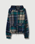 RCI Reserve: Hooded Jacket in Navy Park Plaid Cotton Flannel