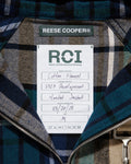 RCI Reserve: Hooded Jacket in Navy Park Plaid Cotton Flannel