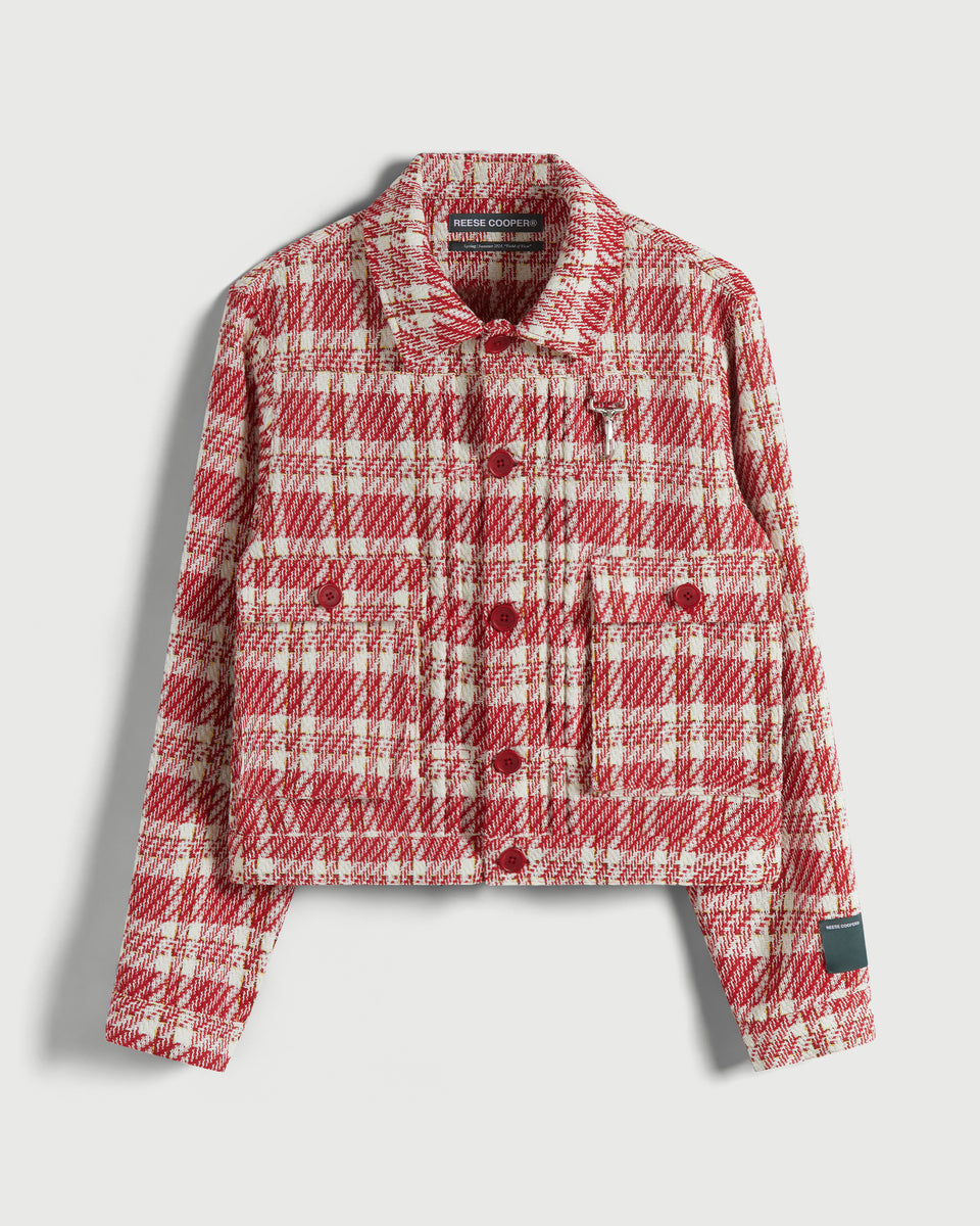 Trucker Jacket in Red Tweed – REESE COOPER®