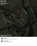 Modular Pocket Cotton Twill Hooded Vest in Olive