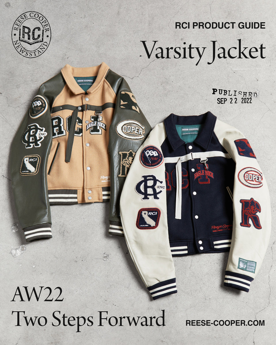 Product Guide: Two Steps Forward Varsity Jacket