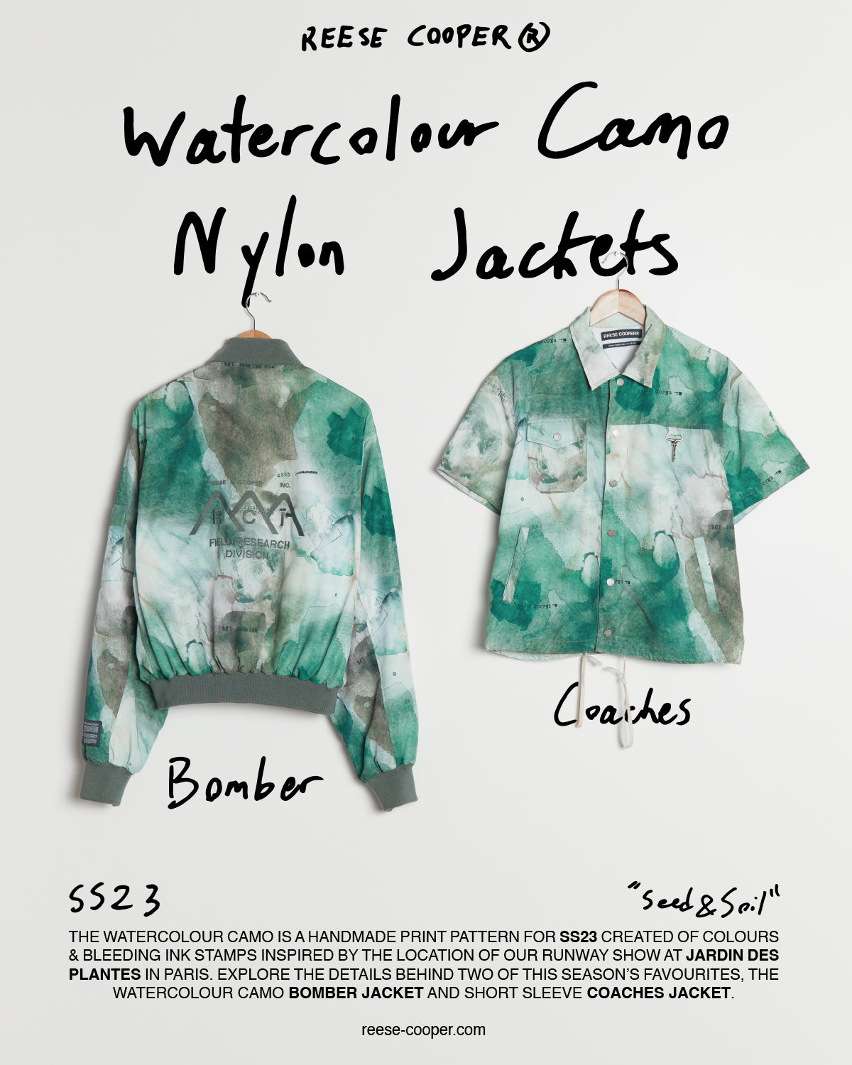 Product Guide: Watercolour Camo Nylon Jackets
