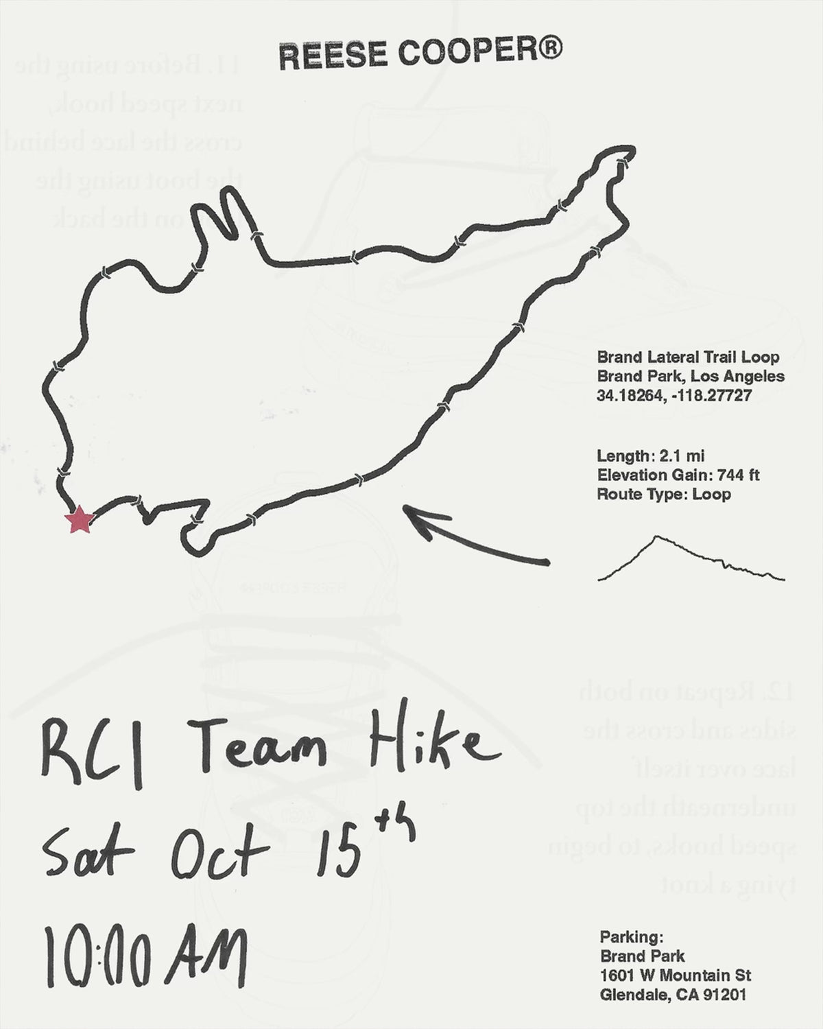 RCI Team Hike Flyer: Brand Park