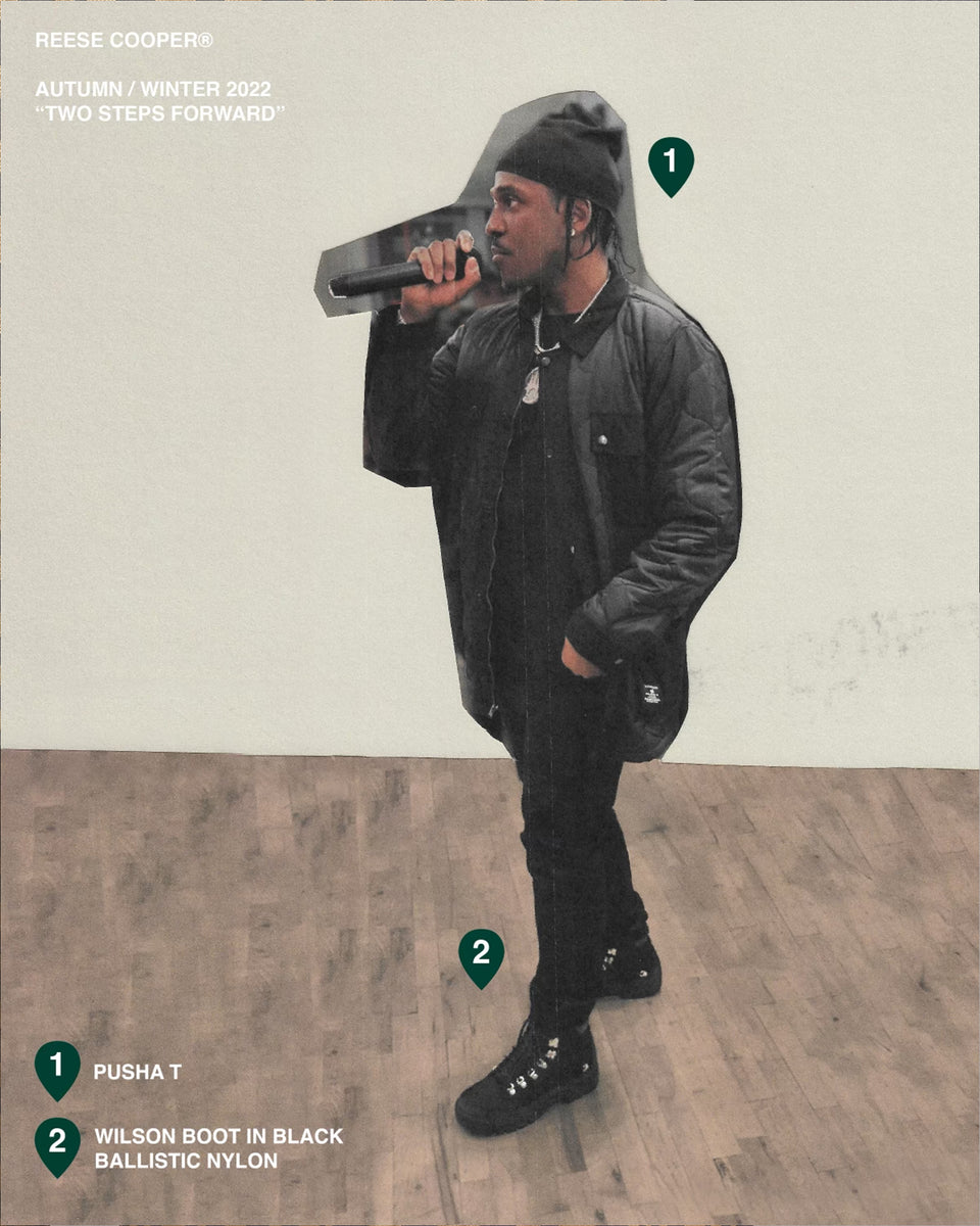 Pusha T in RCI Wilson Boots