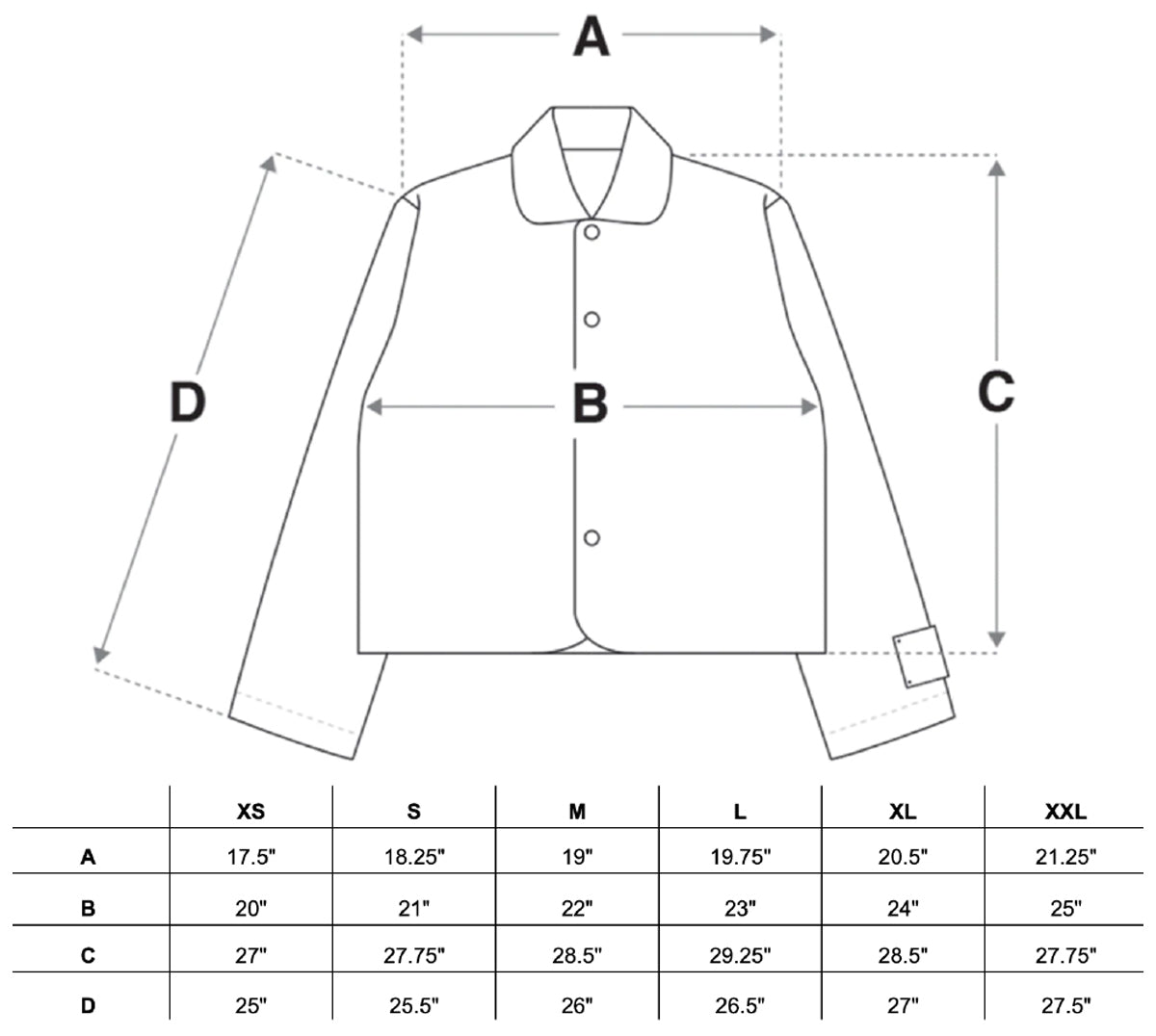 RCI Reserve: Button Down Shirt in Raw Indigo Denim Size Guide