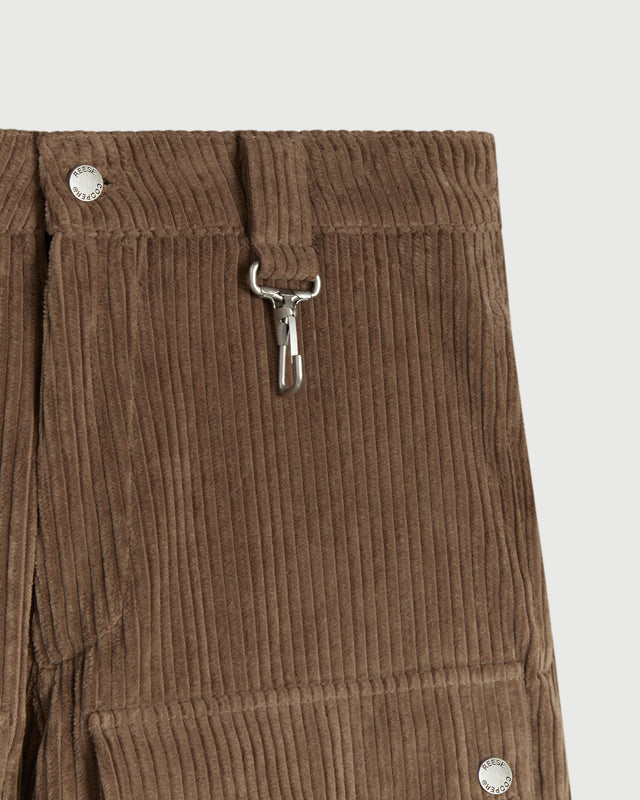 Corduroy Front Pocket Pant in Brown