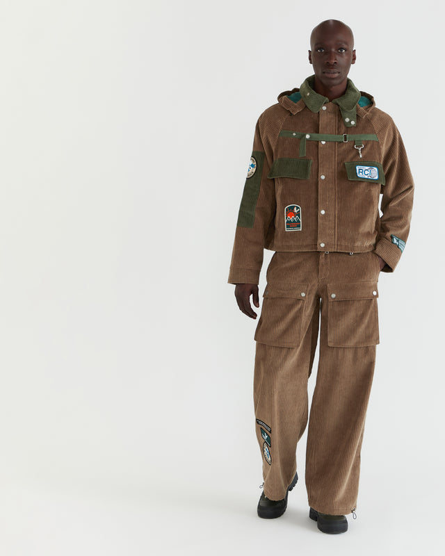 MEN - Corduroy Front Pocket Pant - Brown - 1