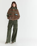 Women - Corduroy Front Pocket Pant - Green - 1