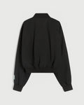 Cotton Ripstop Bomber Jacket in Black