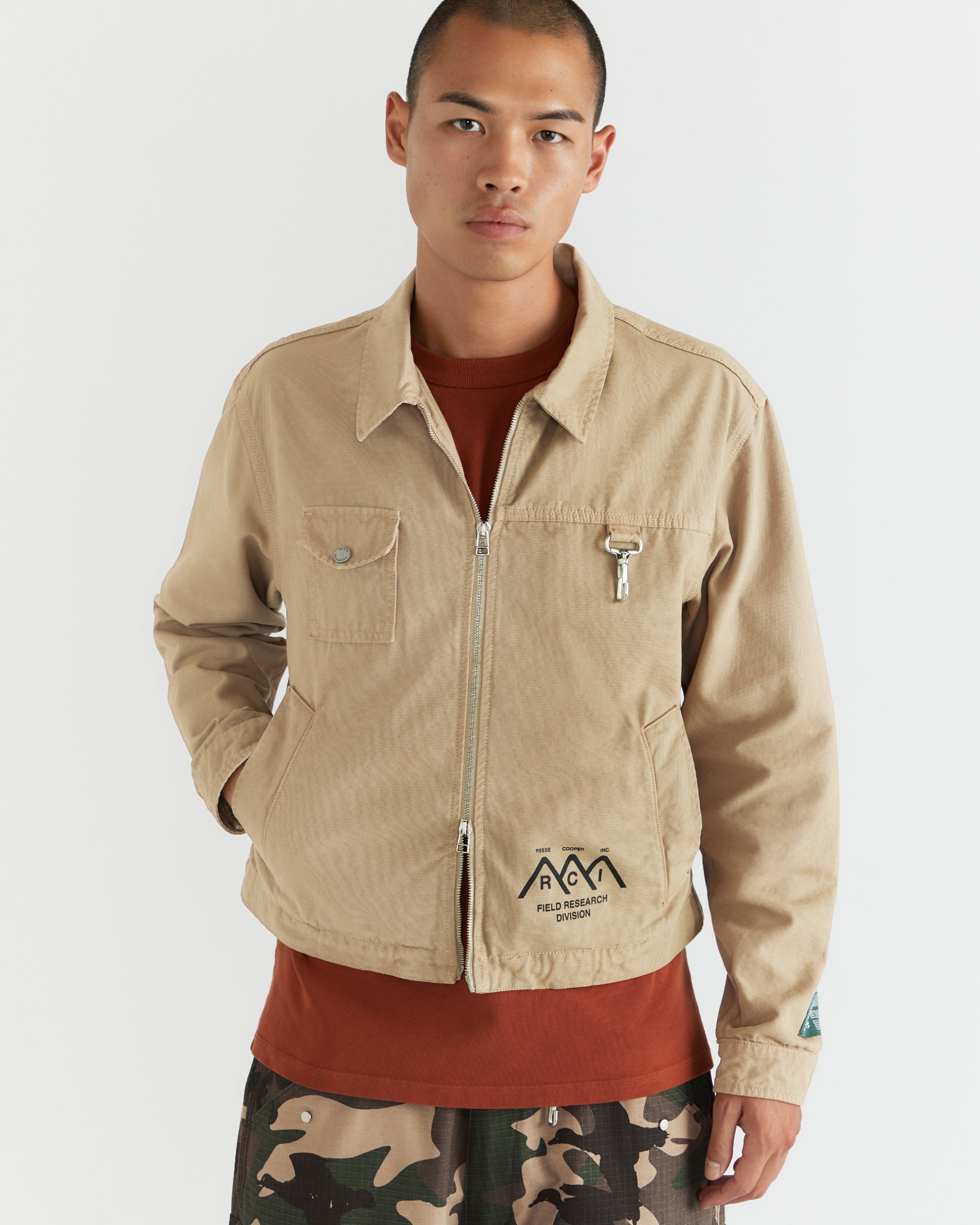 Men - Research Division Garment Dyed Work Jacket - Khaki - 3