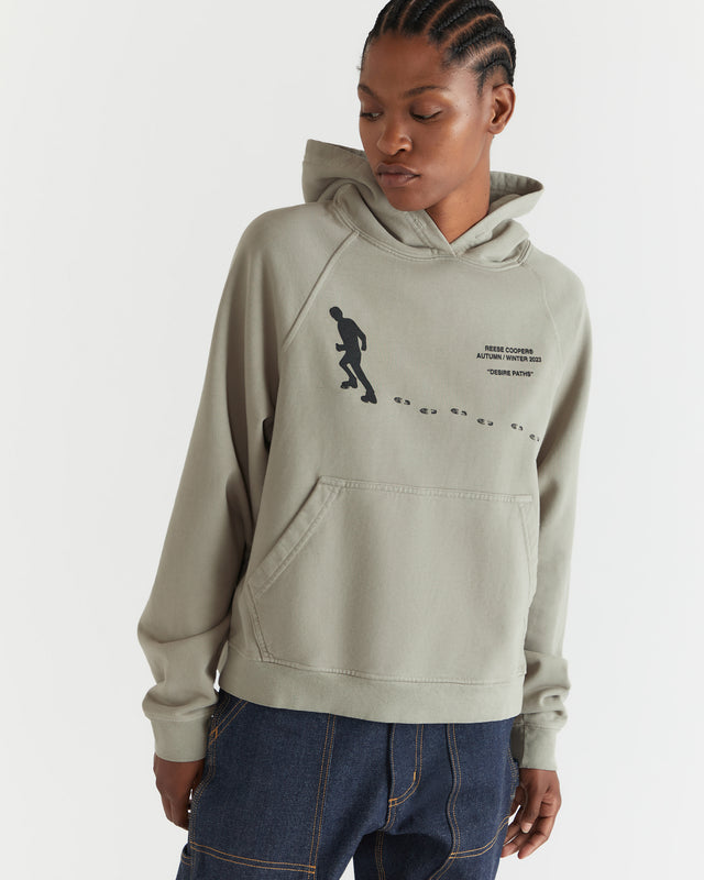Women - Desire Paths Hooded Sweatshirt - Grey - 2