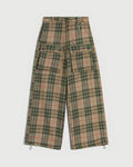 Knit Plaid Wool Front Pocket Pant