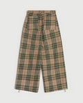 Knit Plaid Wool Front Pocket Pant