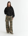 Women - Knit Plaid Wool Front Pocket Pant - 1