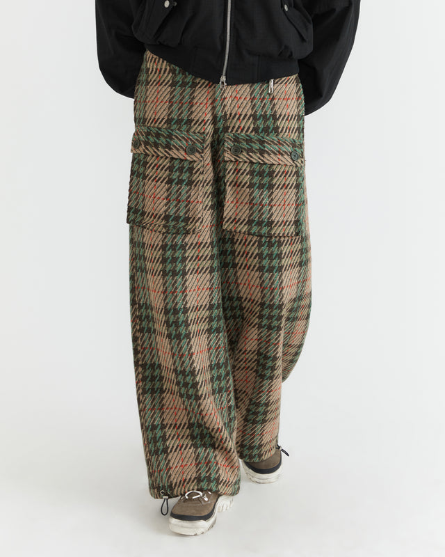 Women - Knit Plaid Wool Front Pocket Pant - 2