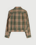 Knit Plaid Wool Trucker Jacket