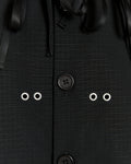 Modular Pocket Cotton Ripstop Button Down Shirt in Black