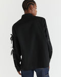 Women - Modular Pocket Cotton Ripstop Button Down Shirt - Black - 3