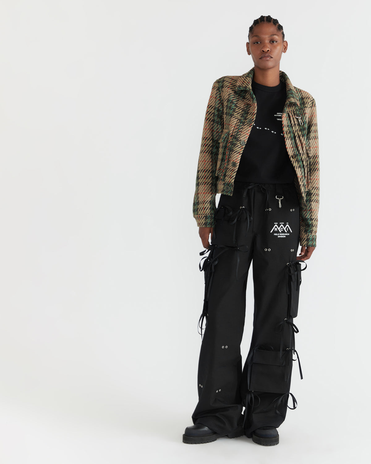 Women - Modular Pocket Cotton Ripstop Cargo Pant - Black - 1