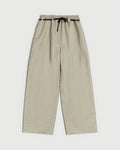 Nylon Gathered Waist Trouser in Stone