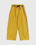 Nylon Gathered Waist Trouser in Yellow