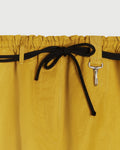 Nylon Gathered Waist Trouser in Yellow